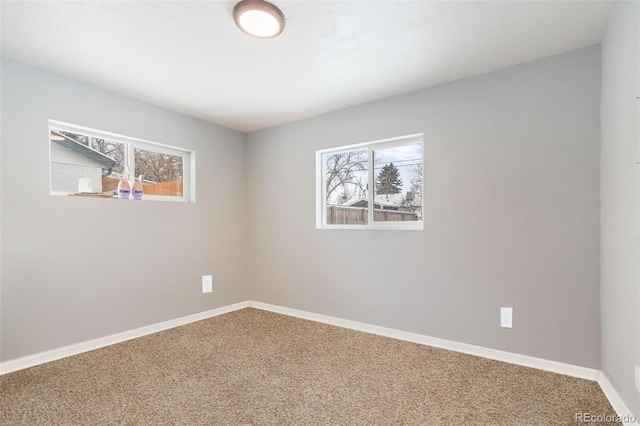 view of carpeted empty room