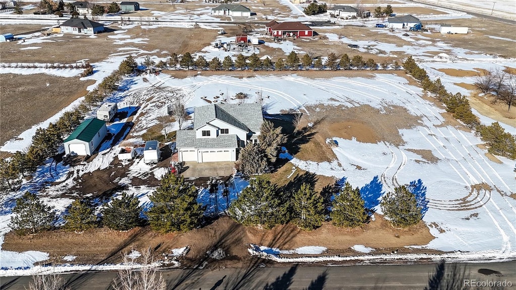 view of snowy aerial view