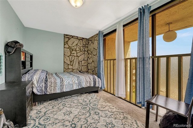 bedroom featuring carpet flooring