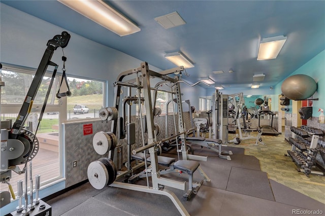 view of exercise room