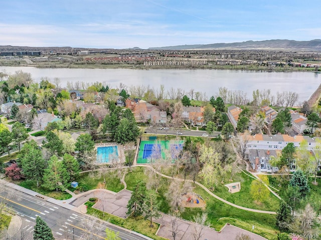 7781 S Curtice Dr Unit D, Littleton, CO 80120 - drone / aerial view of a large body of water and a pool area