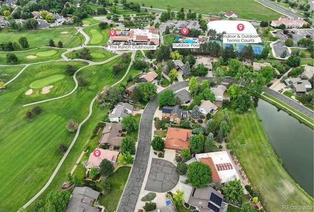 11621 Shoshone Way, Denver, CO 80234 - aerial view of residential area with a nearby body of water and a golf course
