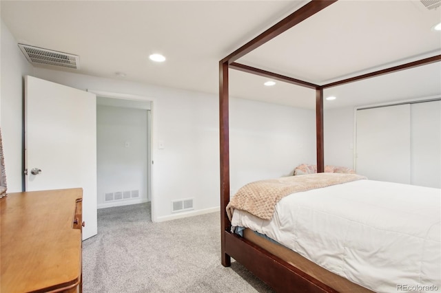 6188 S Westview St, Littleton, CO 80120 - carpeted bedroom with a closet, recessed lighting, and visible vents
