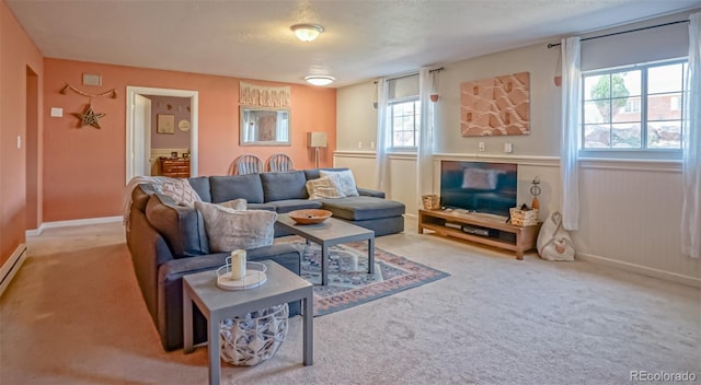 view of carpeted living room