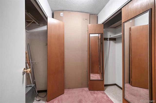 350 S Clinton St Unit 8C, Denver, CO 80247 - unfurnished bedroom featuring light colored carpet, a closet, and a textured ceiling