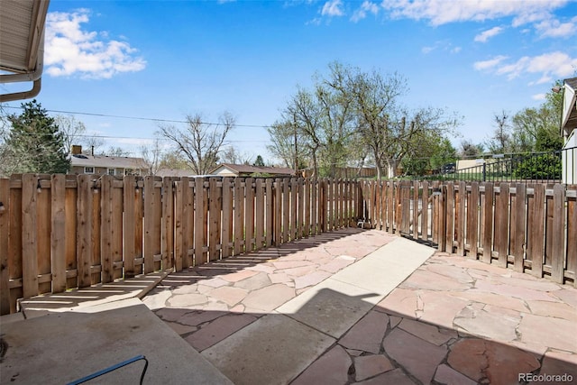 view of patio with fence