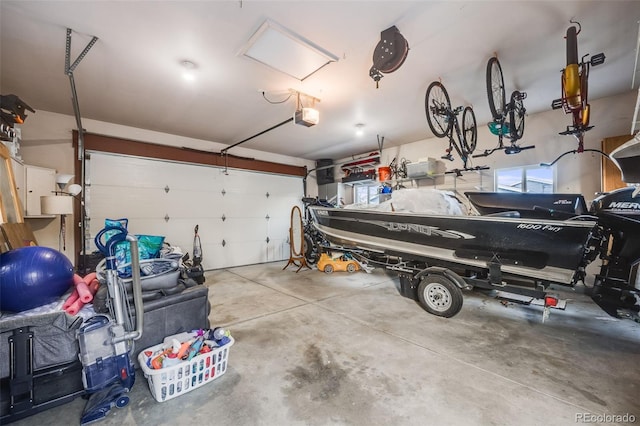 garage featuring a garage door opener