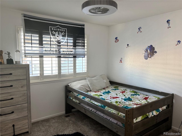 view of carpeted bedroom