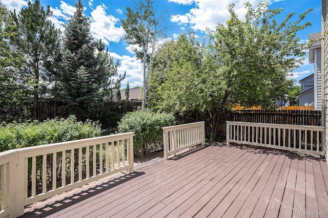 11868 W Progress Ave, Littleton, CO 80127 - wooden deck featuring a fenced backyard
