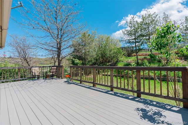 view of wooden terrace