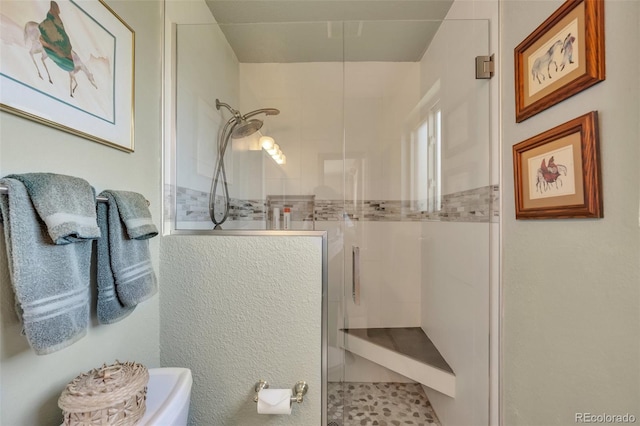 bathroom with walk in shower