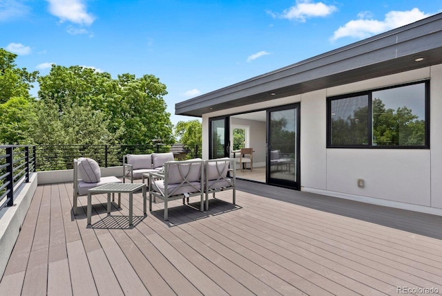 1500 S Elizabeth St, Denver, CO 80210 - wooden terrace with an outdoor living space