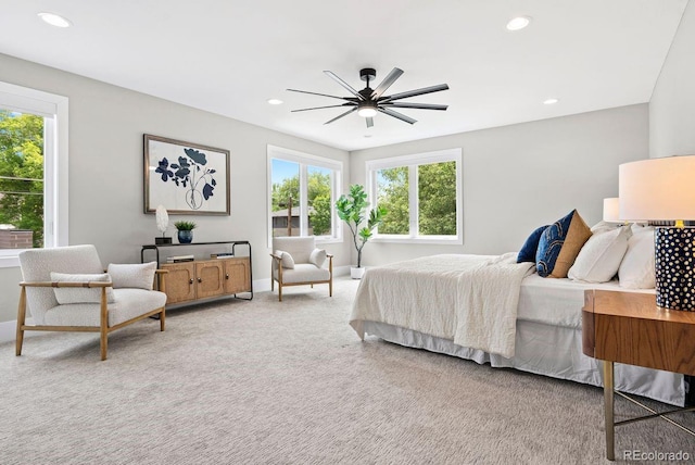 1500 S Elizabeth St, Denver, CO 80210 - bedroom featuring multiple windows, carpet flooring, recessed lighting, and baseboards