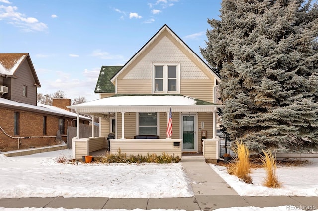 view of front of home with a porch