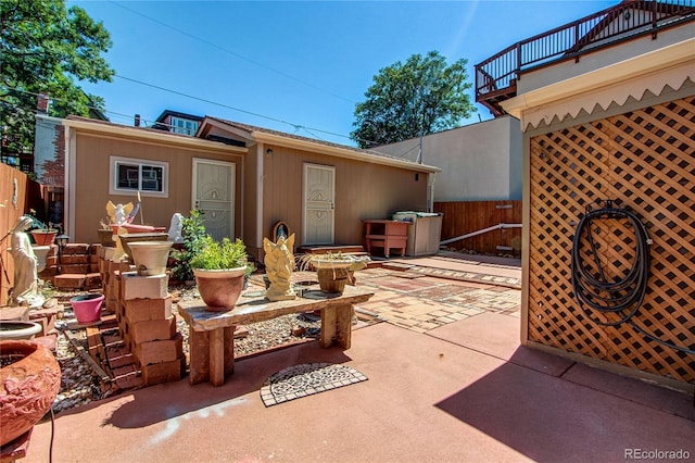 view of patio / terrace featuring a balcony