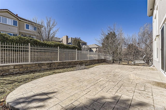 view of patio with fence private yard