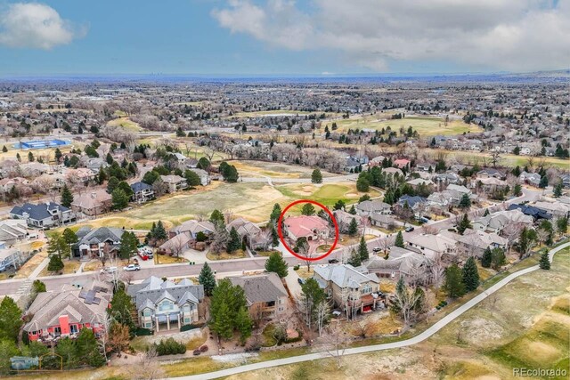 7022 Secrest Ct, Arvada, CO 80007 - bird's eye view featuring a residential view