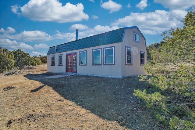 4178 County Road 504, Walsenburg, CO 81089 - dutch colonial featuring a gambrel roof, french doors, and metal roof