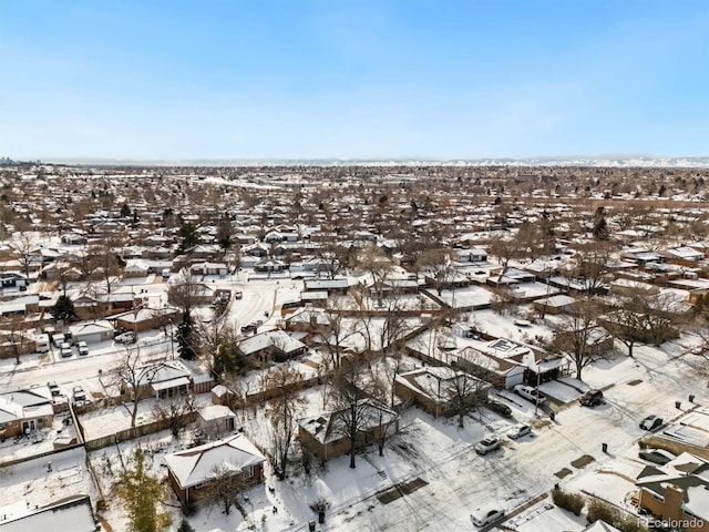 view of snowy aerial view