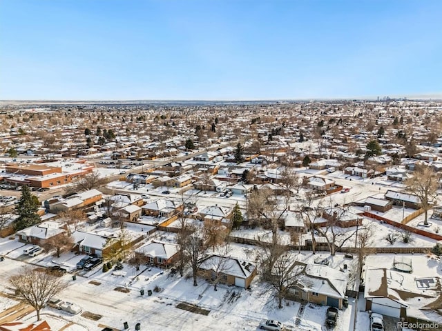 view of snowy aerial view