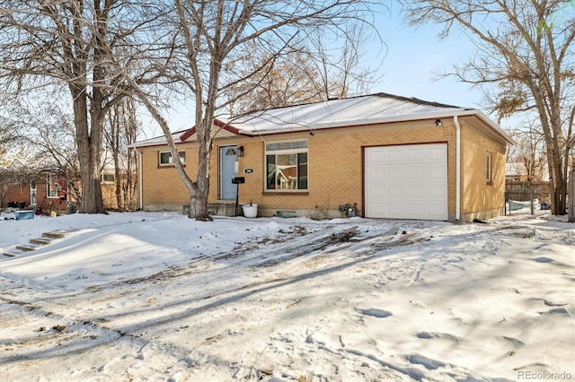 view of single story home