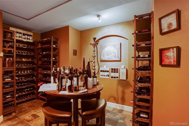 view of wine area