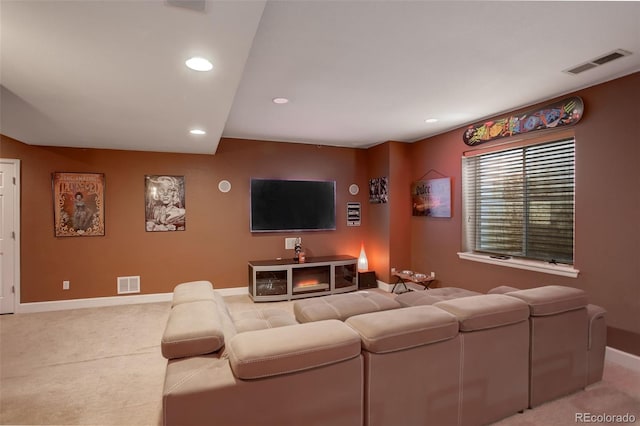 view of carpeted living room