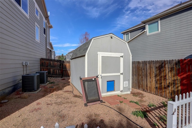 view of outbuilding with central AC unit