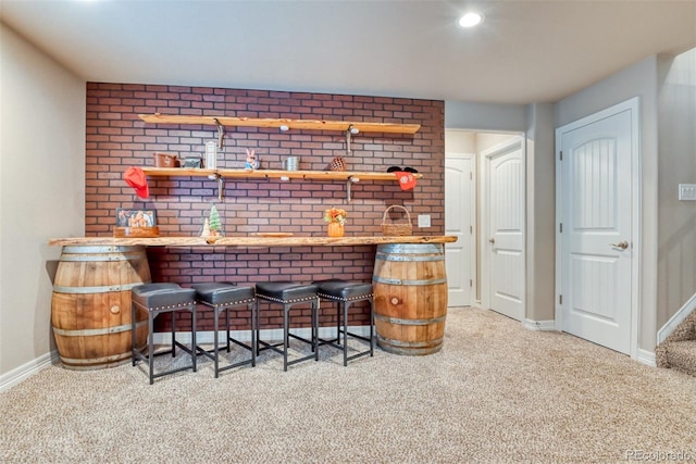 12718 Windingwalk Dr, Peyton, CO 80831 - bar featuring carpet flooring and baseboards