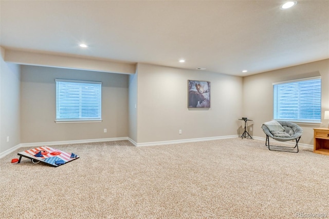 12718 Windingwalk Dr, Peyton, CO 80831 - unfurnished room with carpet flooring, recessed lighting, baseboards, and healthy amount of natural light