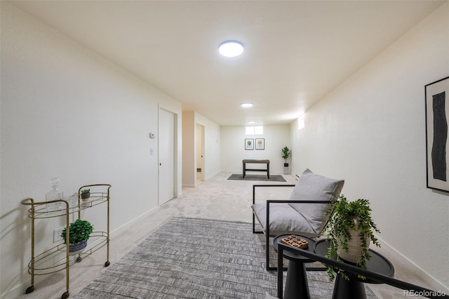 corridor with carpet floors