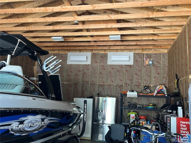 1158 E Easter Ct, Centennial, CO 80122 - garage with stainless steel fridge with ice dispenser
