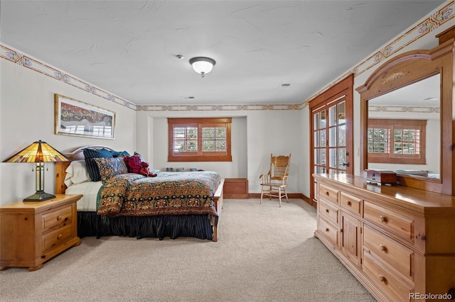 view of carpeted bedroom