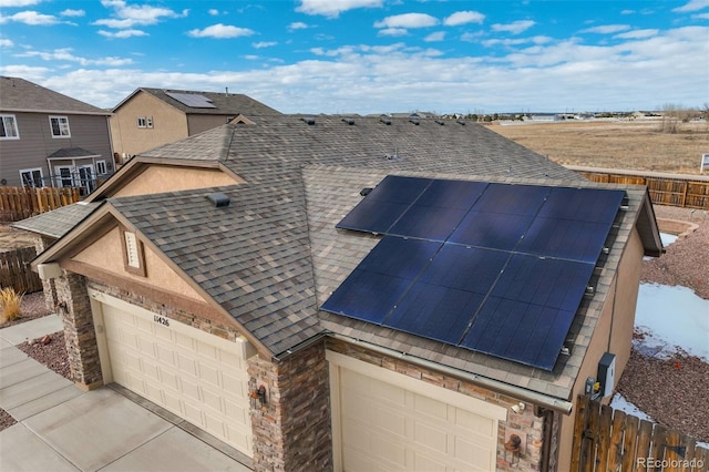 exterior space with solar panels