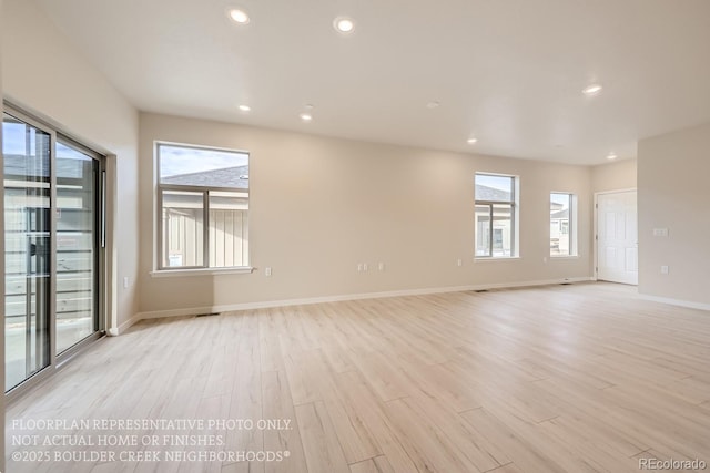 834 W 128th Pl, Westminster, CO 80234 - unfurnished room with recessed lighting, light wood-style floors, and baseboards
