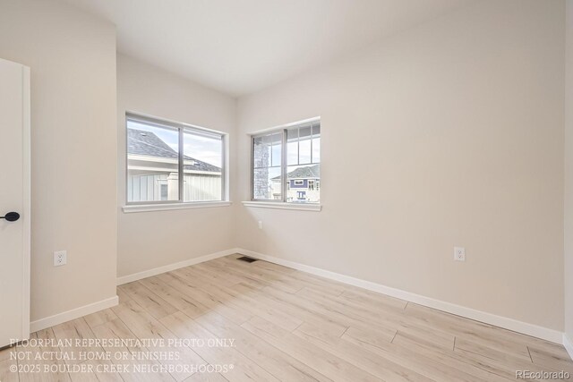834 W 128th Pl, Westminster, CO 80234 - spare room featuring baseboards, wood finished floors, and visible vents