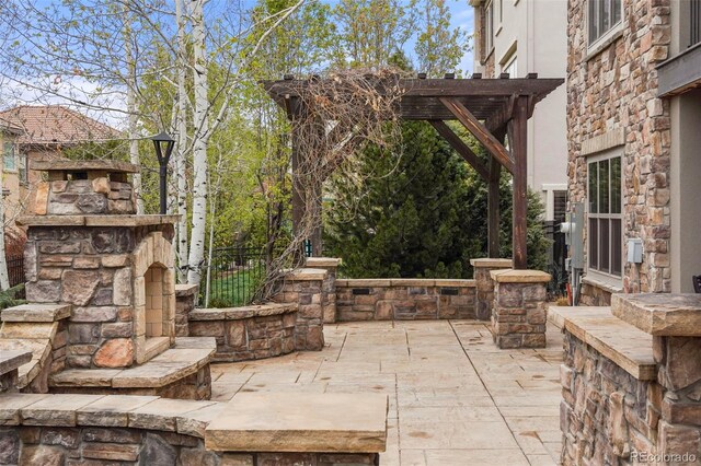 15252 W Warren Dr, Lakewood, CO 80228 - view of patio with a pergola