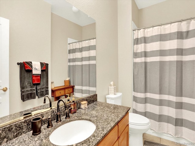 11556 W Cooper Pl, Littleton, CO 80127 - bathroom featuring vanity, a shower with curtain, and tile patterned floors