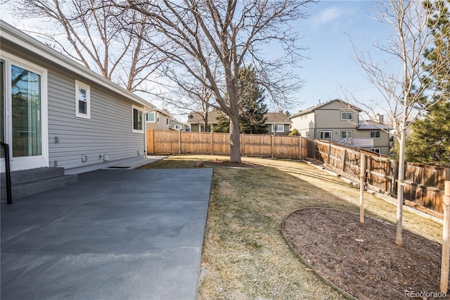 view of yard with a patio area