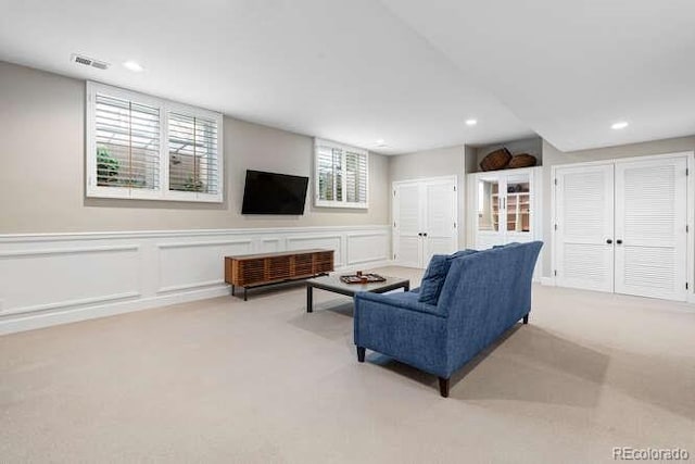 view of carpeted living room