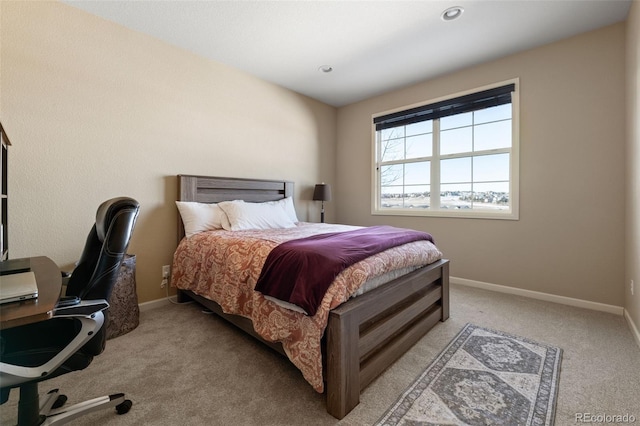 view of carpeted bedroom