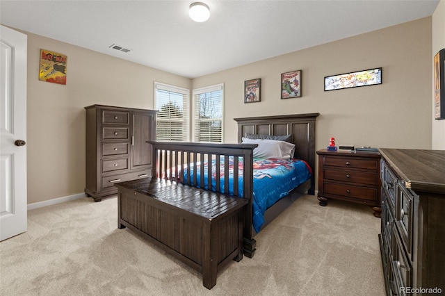 view of carpeted bedroom