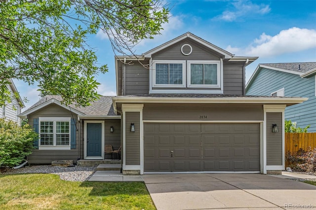 2634 E 132nd Ave, Thornton, CO 80241 - traditional-style home with concrete driveway, a garage, and roof with shingles
