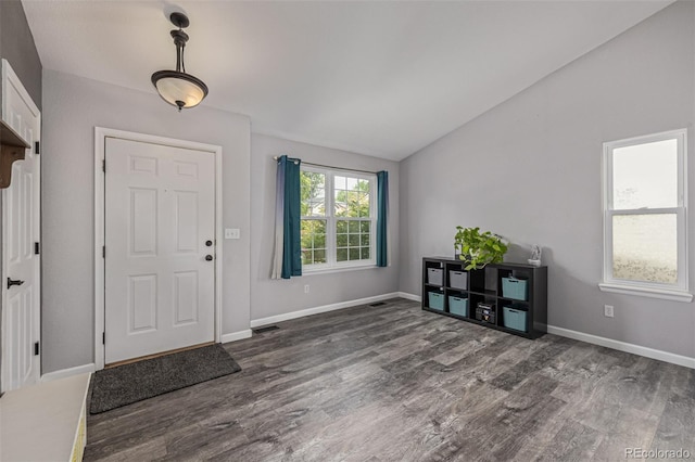 2634 E 132nd Ave, Thornton, CO 80241 - foyer with vaulted ceiling and wood finished floors
