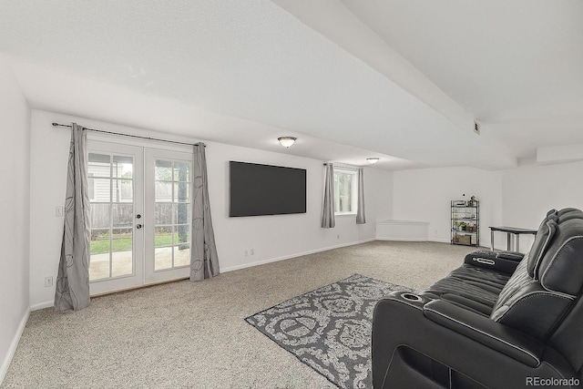 2634 E 132nd Ave, Thornton, CO 80241 - carpeted living room with french doors and plenty of natural light