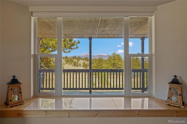 1948 Wagon Wheel Rd, Hartsel, CO 80449 - doorway to outside with a mountain view