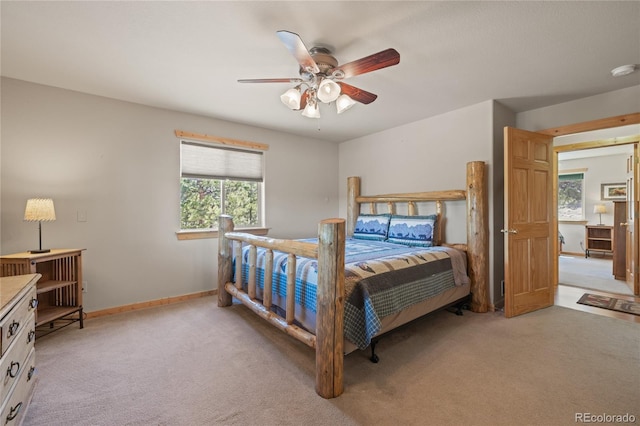 1948 Wagon Wheel Rd, Hartsel, CO 80449 - bedroom with light carpet and a ceiling fan