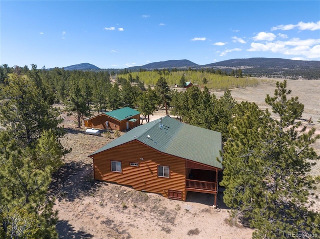 1948 Wagon Wheel Rd, Hartsel, CO 80449 - aerial view of property and surrounding area featuring mountains