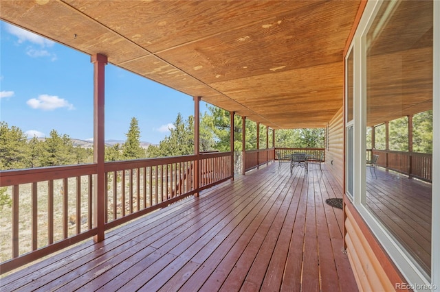 1948 Wagon Wheel Rd, Hartsel, CO 80449 - wooden terrace featuring outdoor dining area