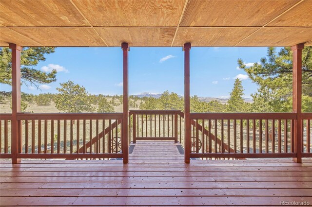 1948 Wagon Wheel Rd, Hartsel, CO 80449 - view of wooden terrace